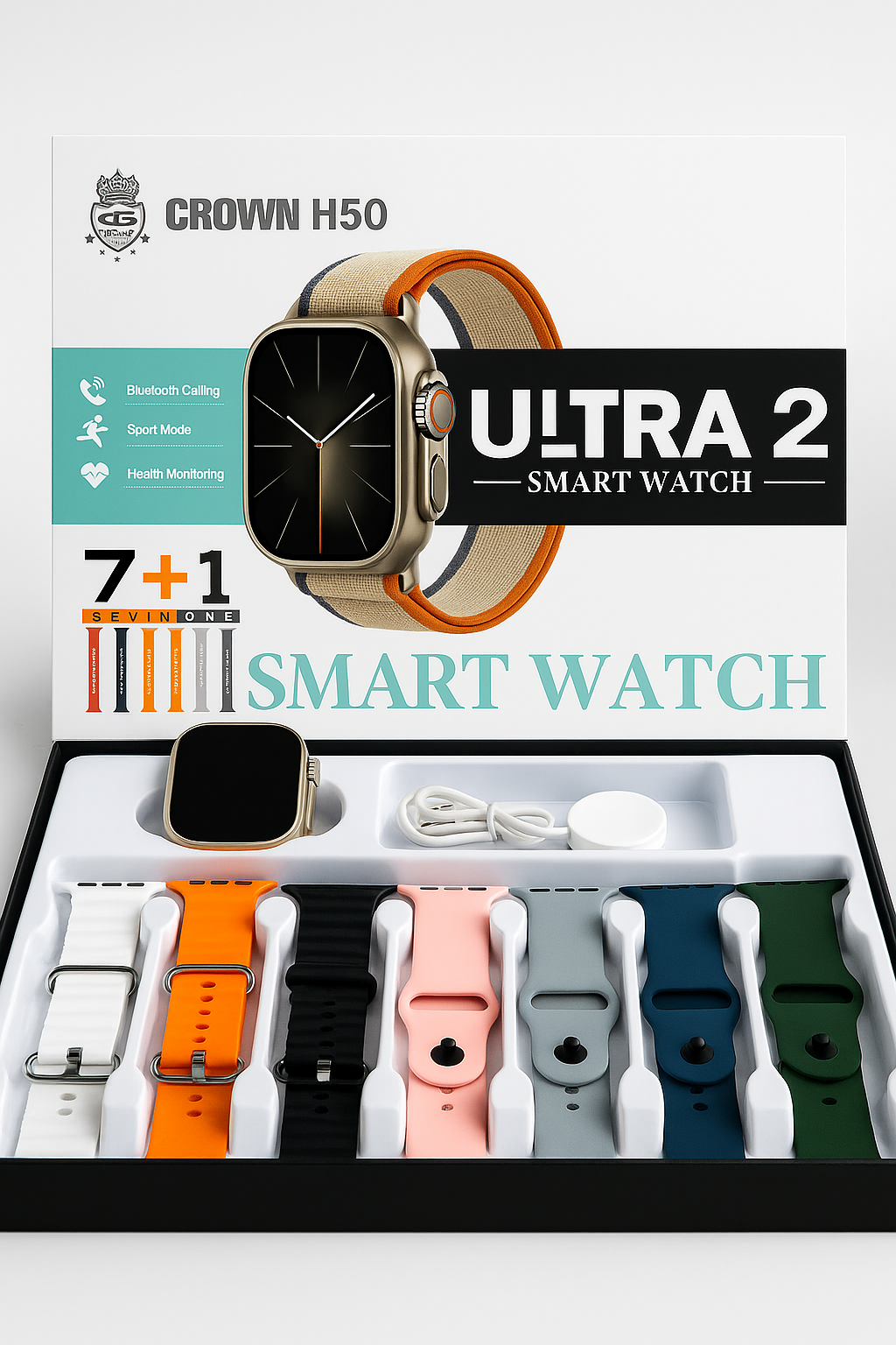 Crown H50 Ultra Smart Watch 7 in 1