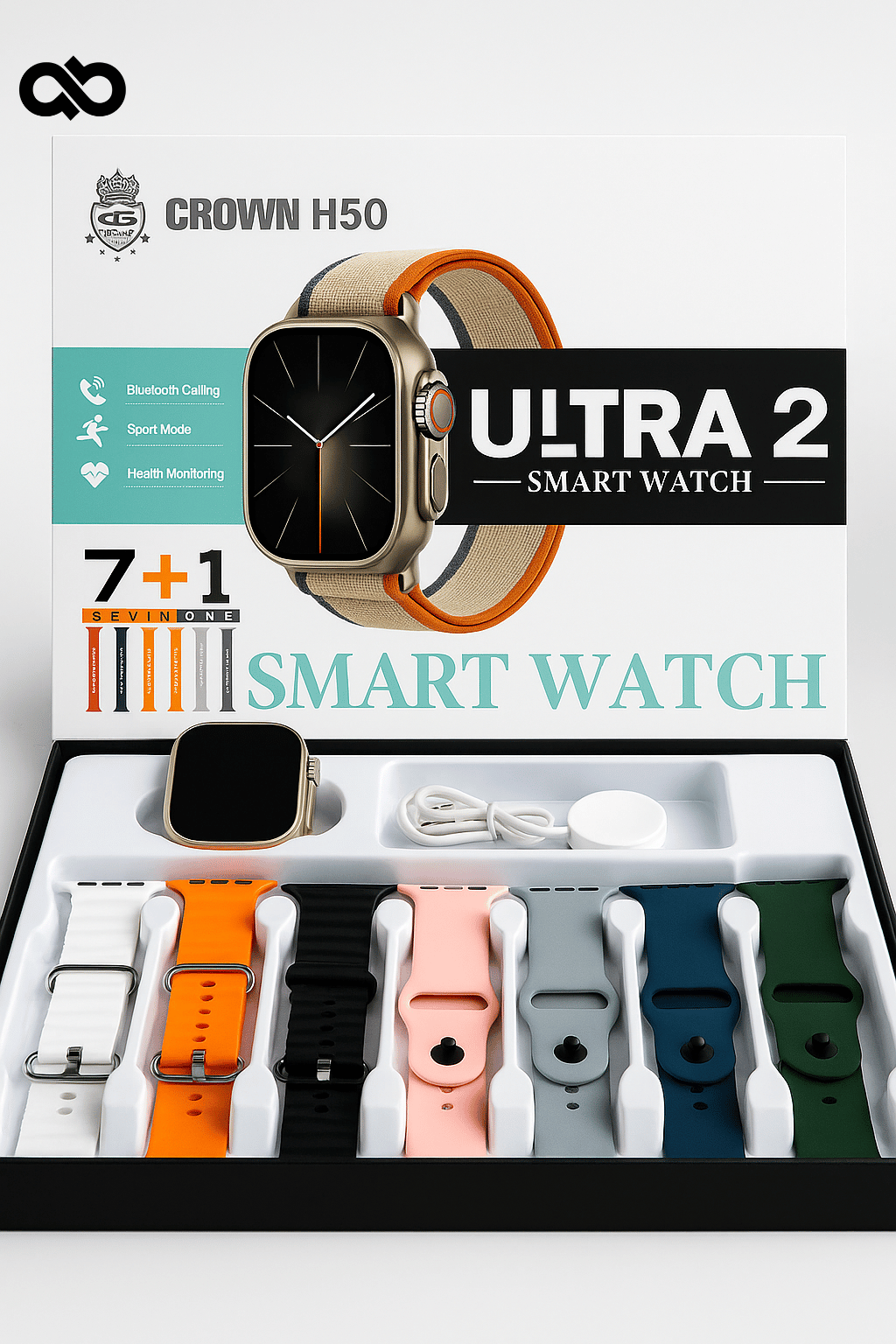 Crown H50 Ultra Smart Watch 7 in 1